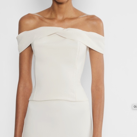 NWT Aritzia Wilfred Queens Top Off the shoulder birch small - Picture 2 of 6